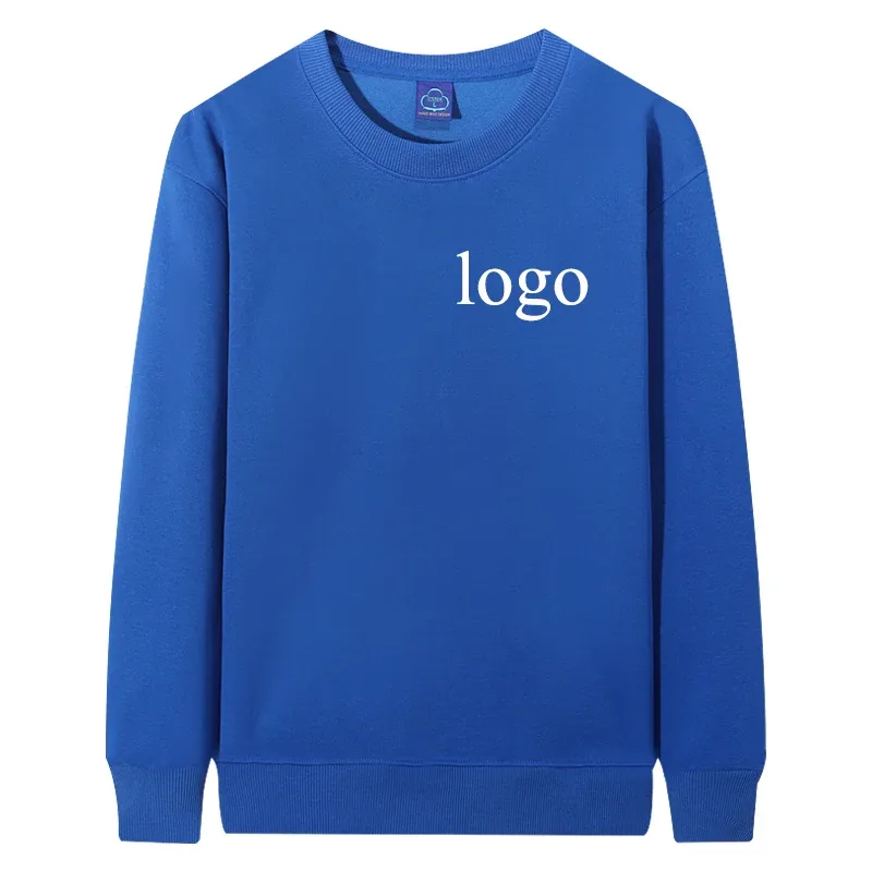 Customized Round Neck 60% Cotton Hoodies Men Fashion Printed Loose Long Sleeve Pullover Women Personality Streetwear Sweatshirts