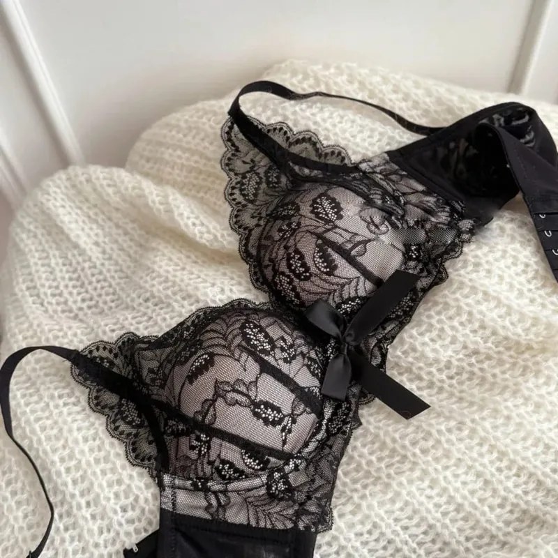 New Wireless Push Up Bra Set for Women Small Bust Gather Side Support Anti Sag Sexy Lingerie Underwear 32‑38 Bra Set