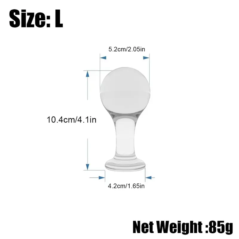 Anal Butt Plug Anal Trainer Sex Toy with Long Pleasure Wand with Tapered Head Unisex Bum Plug for Men Women