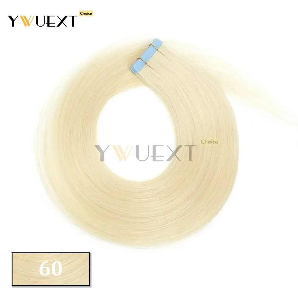 30G-50G Tape in Human Hair Extensions Natural Straight Machine Remy Hair 20pcs/pack Natural Look Hair Easy to Wear for Women