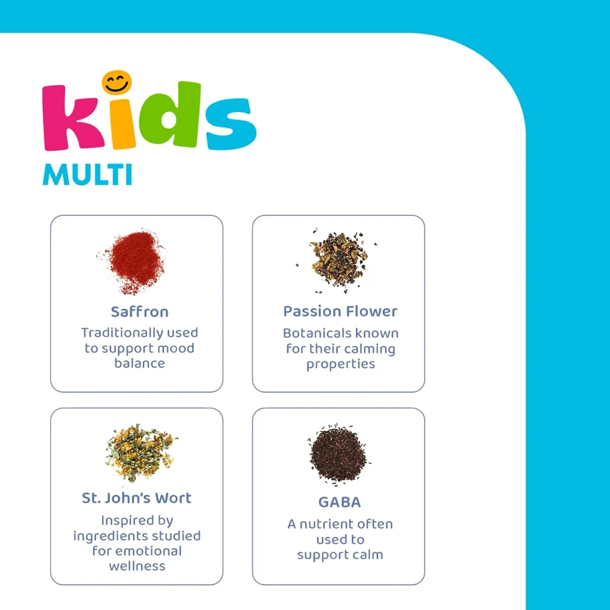 Mood Snacks - Kids Saffron Gummies Natural Berries Supplements Nag-aalok ng Mood Support at Nakakapagpakalma ng Temper Tantrums Sugar Free Gummies