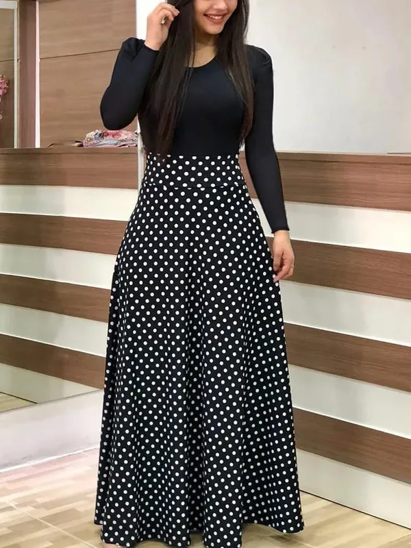 2024 Vestido de manga corta a juego con estampado de flores de estilo europeo y americano para mujer, falda con vuelo grande