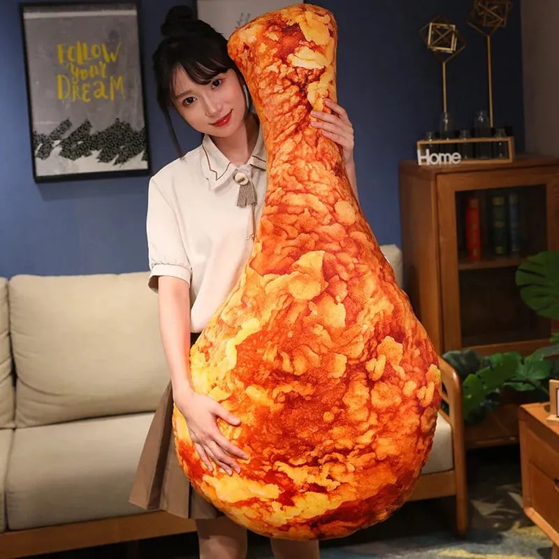 Simulated Crispy Fried Chicken Legs Simulated Food Fried Chicken Soft Stuffed Plush Toys Creative Throw Pillow Sofa Cushion