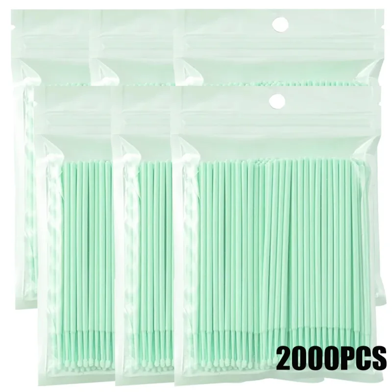 300/2000pcs MicroBrush Eyelash Cleaning Brush Lash Extension Individua Tools For Eyelashes Removing Swab Micro Makeup Brushes