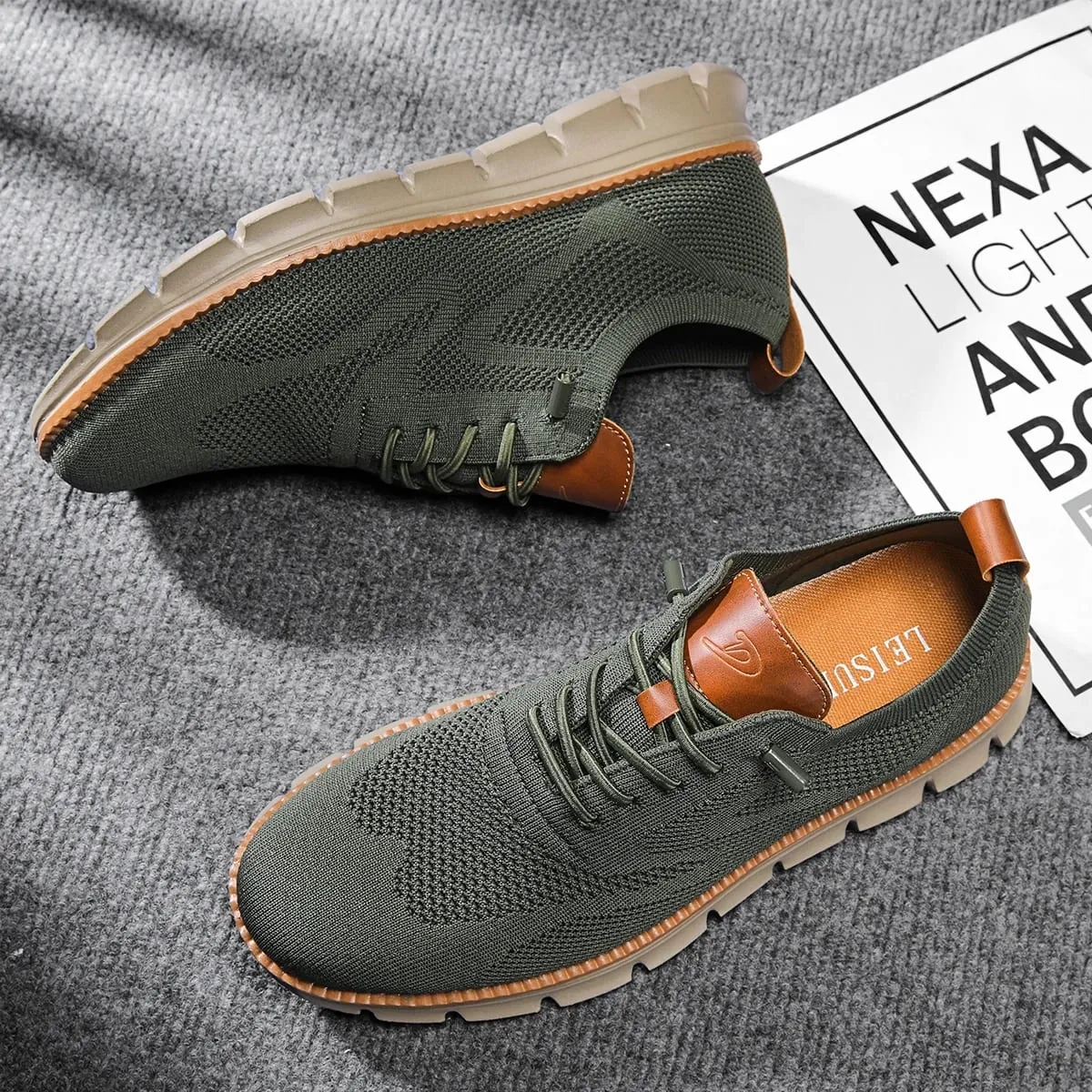 Men's Casual Dress Shoes Fashion Walking Sneakers Mesh Business Oxfords Work Lightweight Soft Sole