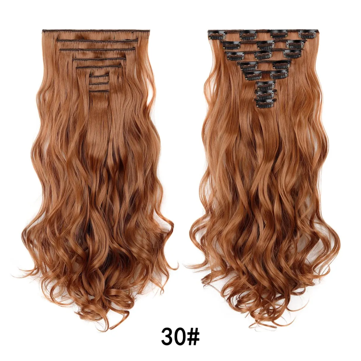 Clip In Hair Extension Curly 24 Inch 8 Pieces Hair Extensions for Women Daily Wear Work & Casual Styling Synthetic Hair Pieces