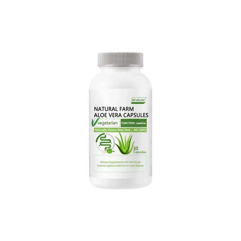 Aloe Vera Extract Capsules - Helps Cleanse and Detoxify The Colon Burn Fat Maintain Stomach Acid Balance and Boost Immunity