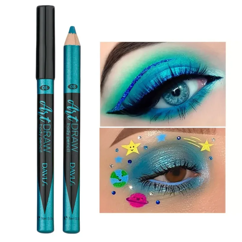 15 Farben Eyeliner Lip Liner Stift Schwarz Blau Mehrfarbig Metallic Perlmutt Glitzer Matt Finish Punk Smokey Style Augen Make-up Stift
