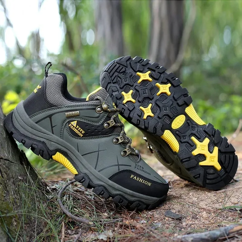 Nieuwe Mannen Sport Wandelschoenen 2024 Mannen Anti Slip Training Schoenen Leer Outdoor Mannen Oversized Herfst Wandelen Jogging schoenen