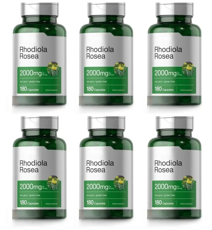 Rhodiola Rosea Capsules 180 Pieces Emotional Relief and Immune Health Support — 2000mg Rhodiola Rosea Root 5:1 Plant Extract