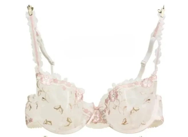 Ultra-thin steel band bra fashionable plus-size lace lingerie set transparent comfy bra set soft material S-XL all-day wear