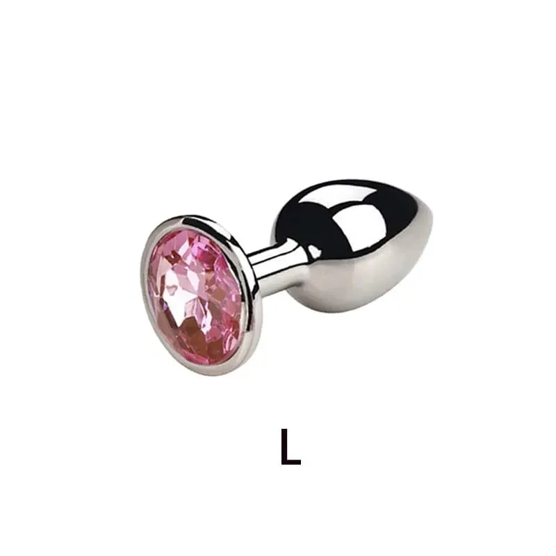 5 Sizes Metal Anal Plug Butt Plug Sex Toy Butt Toy for Women Men Couples Gay Adult Game Masturbator Anal Diamond Sex Shop