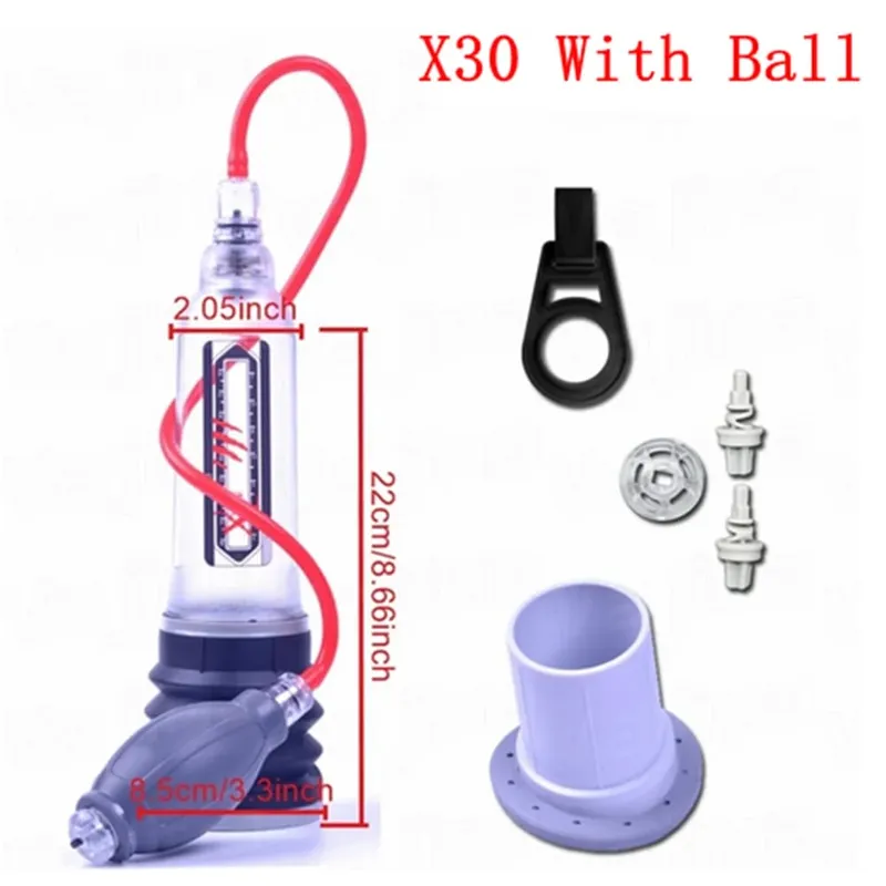 Hydrotherapy X20 X30 X40 Penis Pump Penis Enlargement Enhancer Water Spa Vacuum Pump For Men Penis Extender Sex Toys For Men