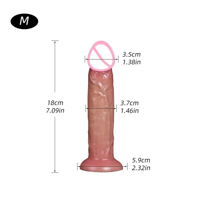 Wearable Realistic Strapon Dildo Sex Toys for Women Fake Dick Anal Penis Thick Butt Plug Vagina Masturbator Adult Cock Dick