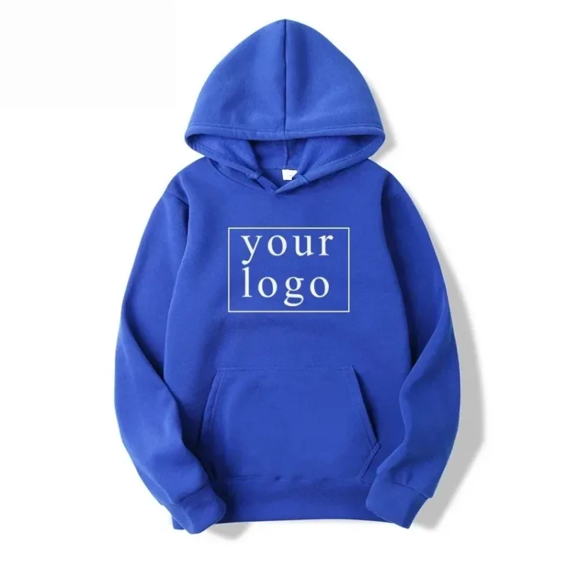 Hoodie DIY Teks Cetak Kustom Kasual Pria Wanita 2024 Logo Kustom Hoody Pribadi Hoodie Kustom Kaus Logo Teks