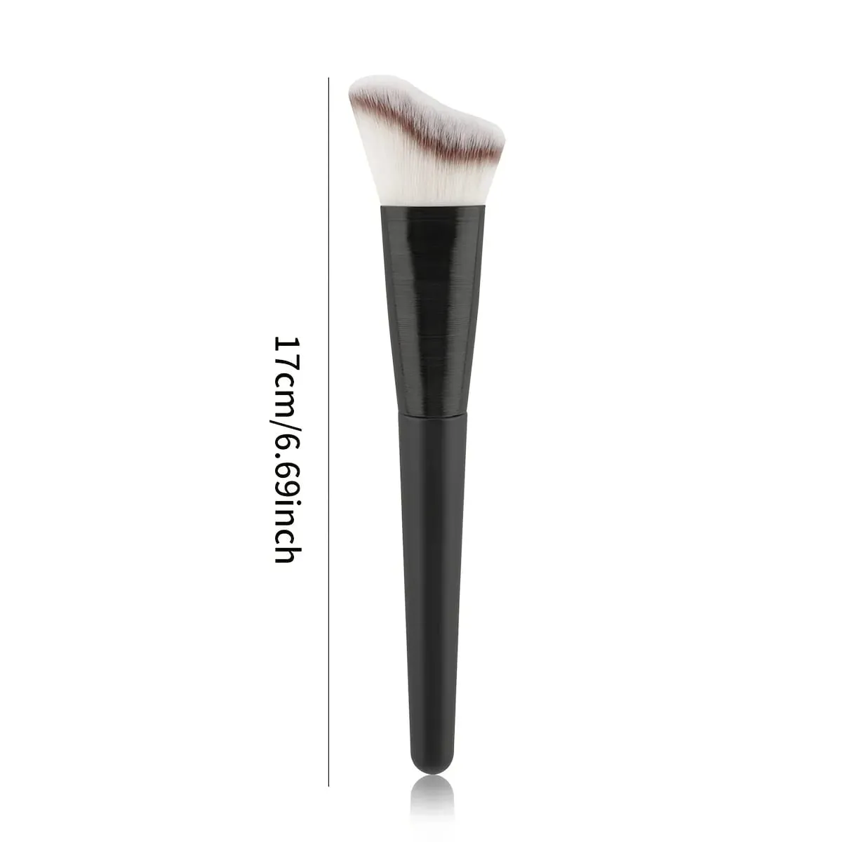 1 Makeup Brush Set Including an Angled Round-Tip and Flat-Tip Foundation Brush with Soft Bristles Comes with a Case — image 6