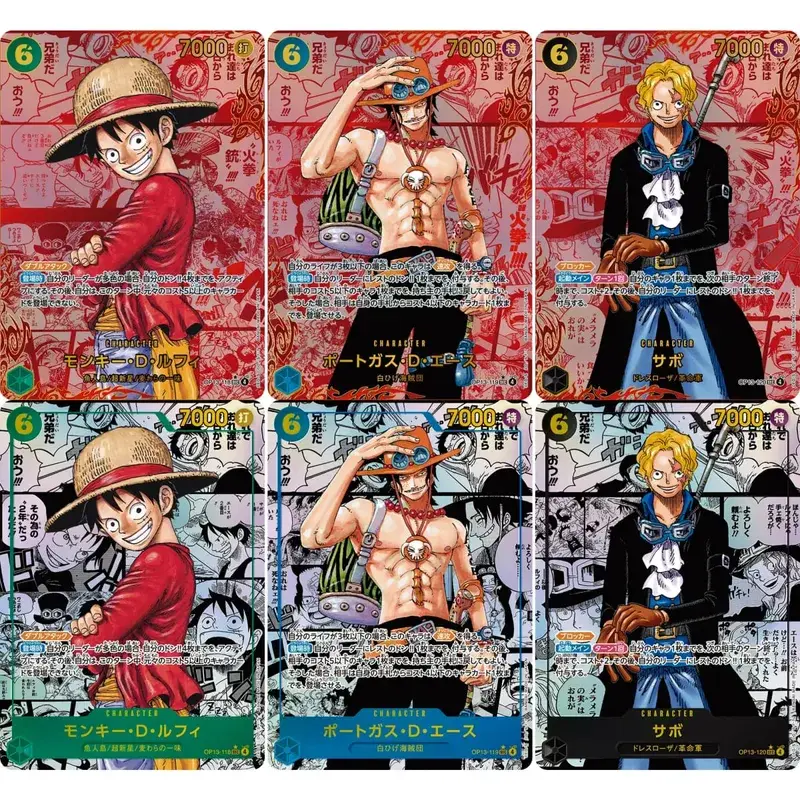 (EN/JP) ONE PIECE GAME Card Monkey D Luffy OP05-119 Manga SP Gold/Silver High Quality Textured Flagship Proxy Cards