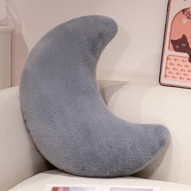 Moon Throw Pillows Soft Moon Shaped Pillows Plush Floor Cushions Middle Eastern Muslim Festival Home Bedroom Eid Al Fitr