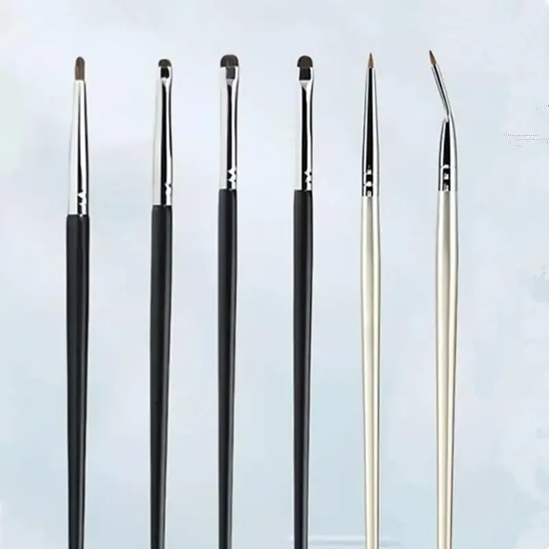 4/6Pcs Eye Detail Brushes Set Horse Hair Eyeshadow Brushes Undereye Smudge Brushes Soft Eyeliner Brush Perfect Eye Makeup Tools
