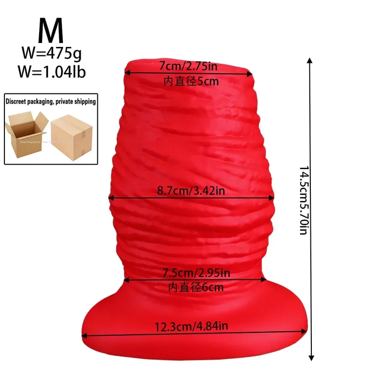 Hollow Butt Plug Silicone Huge Anal Plug Speculum Peep Sex Toys For Women Men Gay Fisting Boxing Gloves Enema Flushing Adult Toy