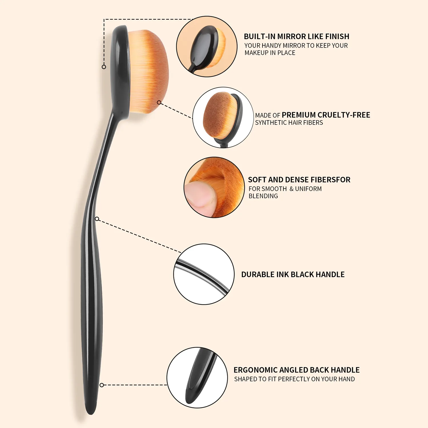 2PCS Toothbrush Shape Foundation Brushes With Caps Multifunctional Soft Brush For Liquid Cream Powder Makeup