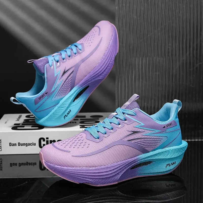 Marathon Men Sports Running Shoes Women's Carbon Board Air Cushion Breathable Athletic Lightweight Comfortable Nonskid Sneakers