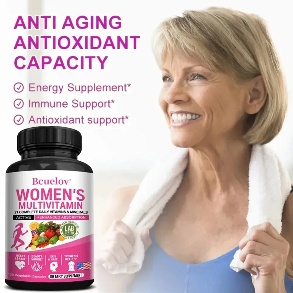 Multivitamin Minerals Capsules Zinc & Vitamin ACEDK Improve Immunity Healthy Hair & Skin & Nails for Women