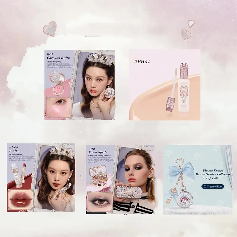Flower Knows Makeup Kit Full Professional Makeup Gift Set Mermaid Angel Highlight Swan Lipstick 5 Piece Set — image 9