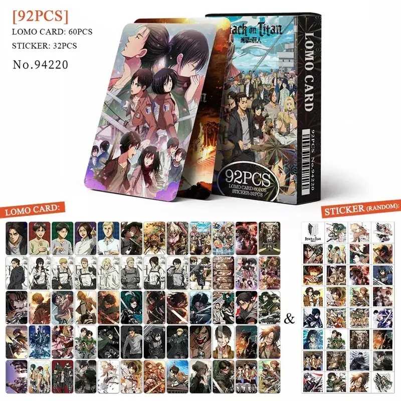 Anime Aanval op Titan‌ Lomo Kaart Ansichtkaart Speelgoed Haikyuu Apotheker Dagboeken Honkai Star Rail Collectie Kaarten Met Stickers Gift