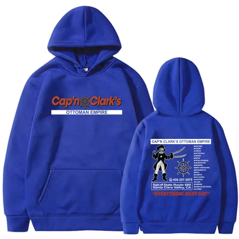 Backrooms Cap'n Clark's Ottoman Empire Pirate Hoodies Men's Women Clothing Casual Long Sleeves Hooded Sweatshirts Streetwear