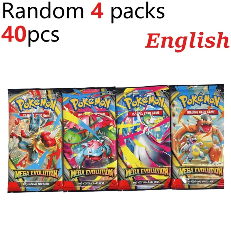 fun 40-360Pcs/Set Pokemon Card MEGA EVOLUTION Phantasmal Flames English Booster Battle Card Anime Fans Kids Birthday Gift Toy