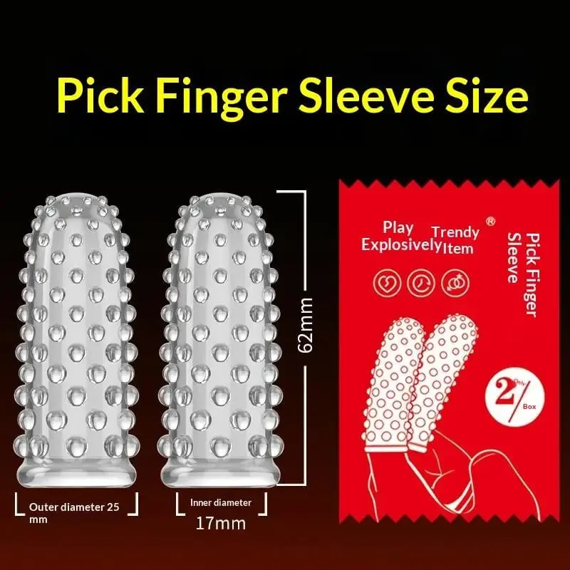 2pcs G Point Stimulation Finger Sleeves Clitoris Massage Sex Toys For Women Penis Rings Sex Delay Couples Games Delay Reusable