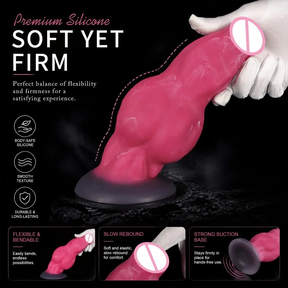 NEW Huge Horse Dildo Strong Muscular Male Animal Big Penis G-spot Suction Cup for Female Stimulation Anal Masturbation Sex Toys