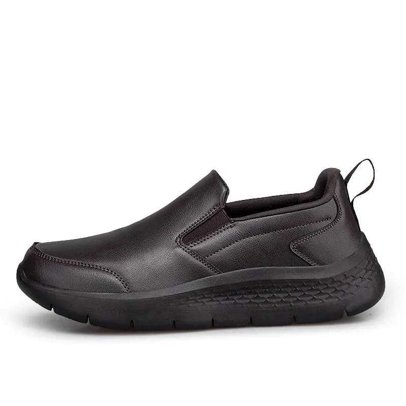 Plus Big Size 47 48 Men's Slip-On Leather Sneakers Casual Sports Walking Shoes Waterproof Comfortable Sneakers