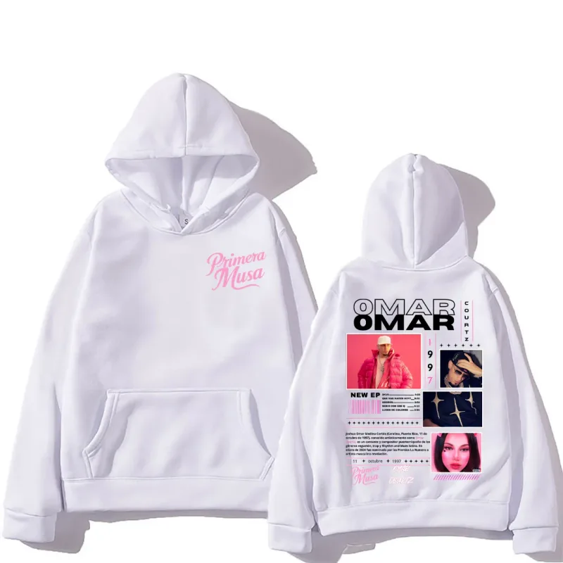 Omar Courtz First Muse Album Tour Merch Fashion Hoodies for Men and Women Hip Hop Hooded Sweatshirts vintage Oversized Pullovers