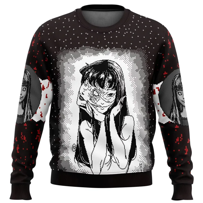 Engraçado papai noel impressão moda esportes suéteres masculino casual em torno do pescoço pulôver com capuz feio hugly camisola