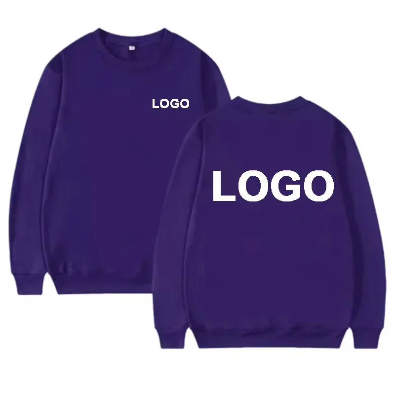 DIY Design Round Neck Hoodies Men Fashiong Customized Printed Loose Long Sleeve Pullover Women Casual Streetwear Sweatshirts