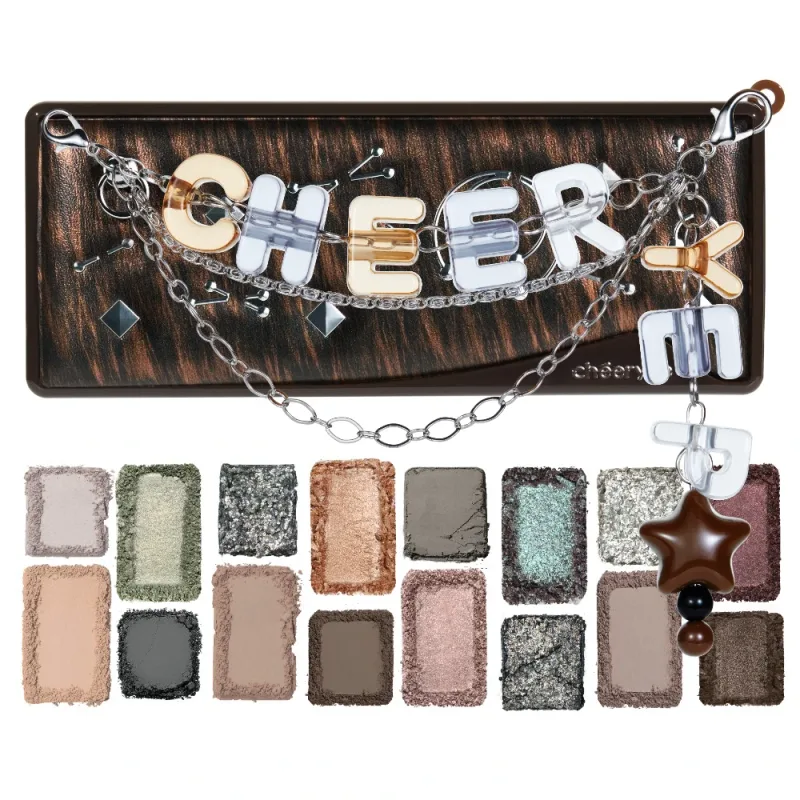 Cheeryep Qianyan 16 Color Eye Shadow Palette Pink Brown Cowboy Blue Multicolor Matte Pearl Smoky Eye Makeup Palette