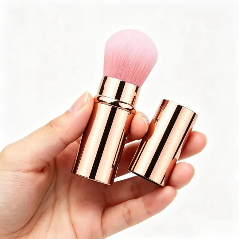 1pc Retractable Blush Brush Kabuki Foundation Brush Soft Fluffy Powder Contour Makeup Brushes Portable Makeup Tools