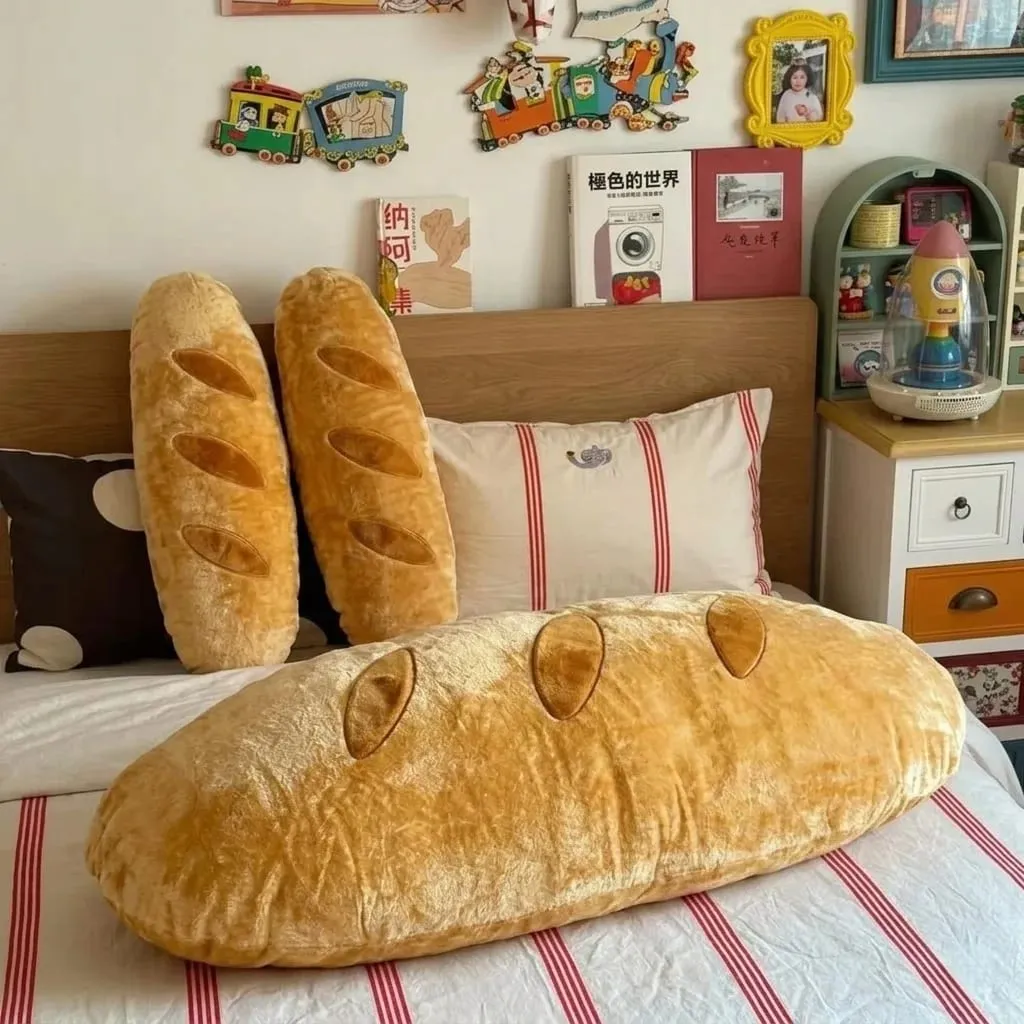 Baguette Plush Pillow Simulated Bread Stuffed Cushion Home Decor Toys Accompany Sleep Toy Sofa Cushion Creative Birthday Gifts