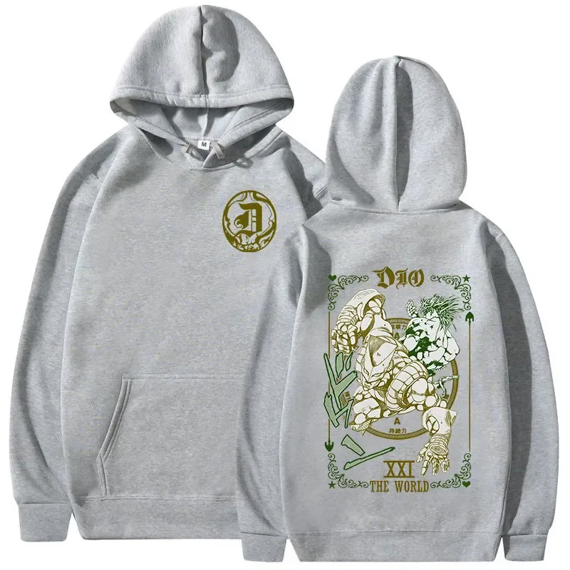 Anime Jojo Bizarre Adventure Hoodies Dio Brando Jotaro Kujo Manga Graphic Sweatshirts Men's Women Long Sleeves Fleece Pullovers