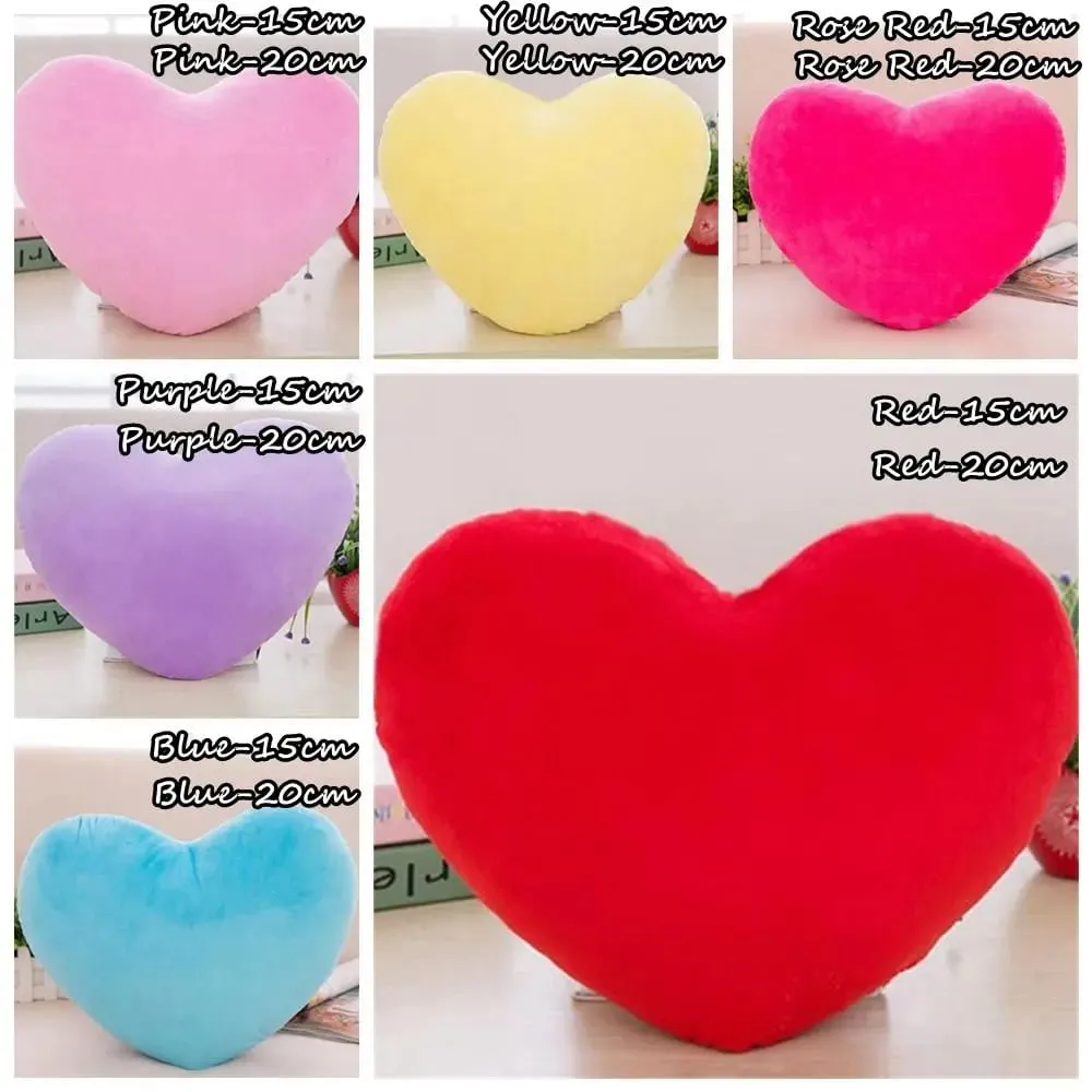 Heart Plush Toys Soft Pillow Kawaii Toy Lovely Gift for Birthday Home Decorative Valentines Day Decorative Soft Stuffed Pillow
