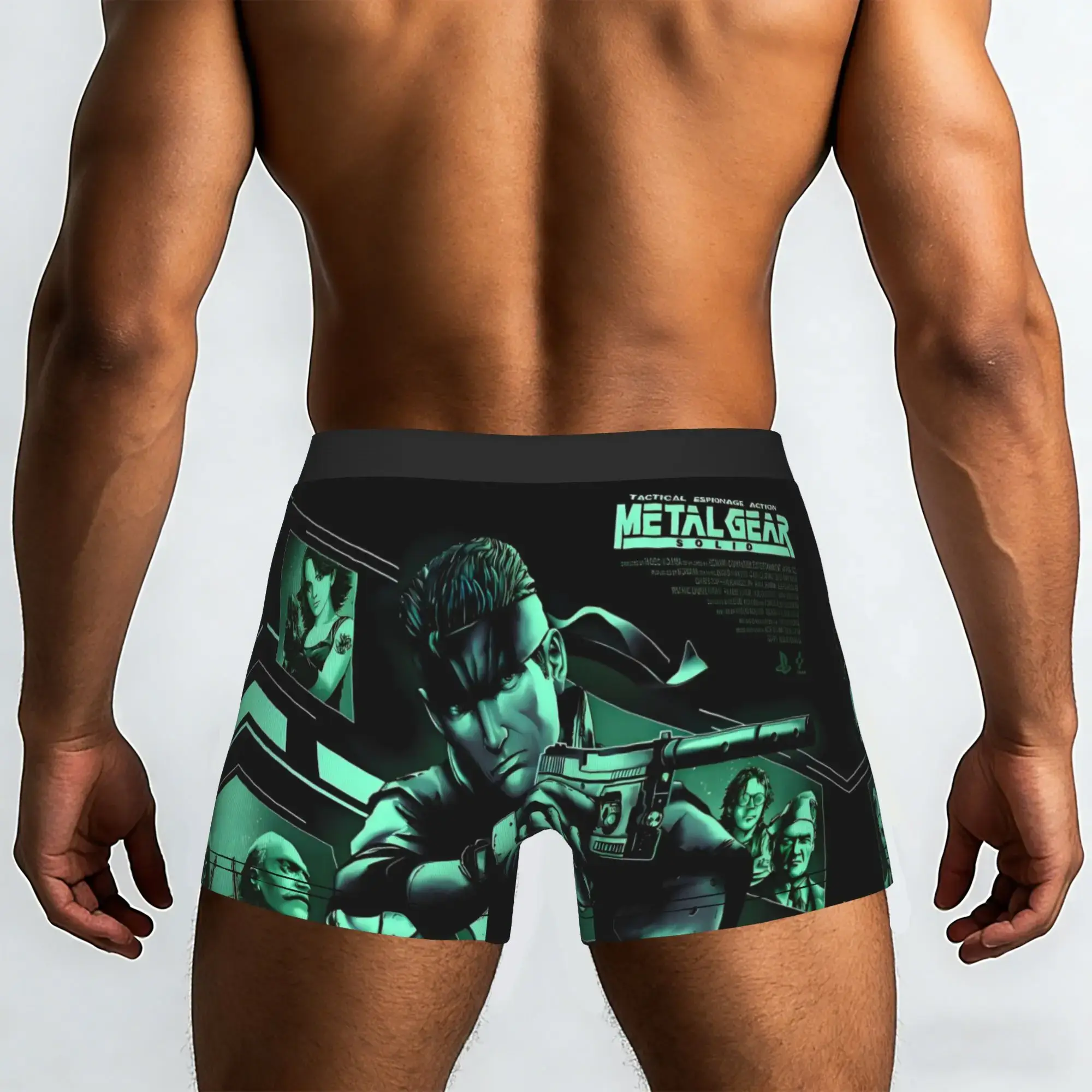 Thời trang nam Metal Gear Soli Game Đồ lót Hành động Phiêu lưu Stealth Video Boxer Briefs Quần short co giãn Quần lót Quần lót