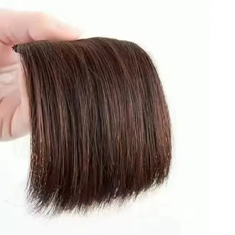 Women's Synthetic Invisible Seamless Clip On Hair Extensions With Top Side Cover For Women's Hair Patches