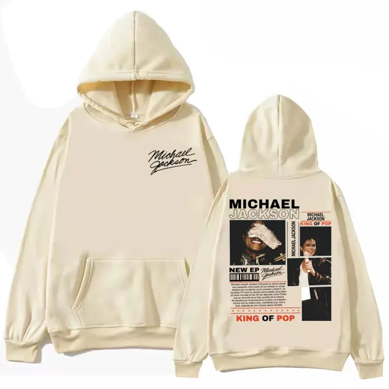 Rock Singer Michael Jackson Merch Hoodies Men Women Fashion Vintage Hooded Sweatshirts High Quality Fleece Oversized Pullovers