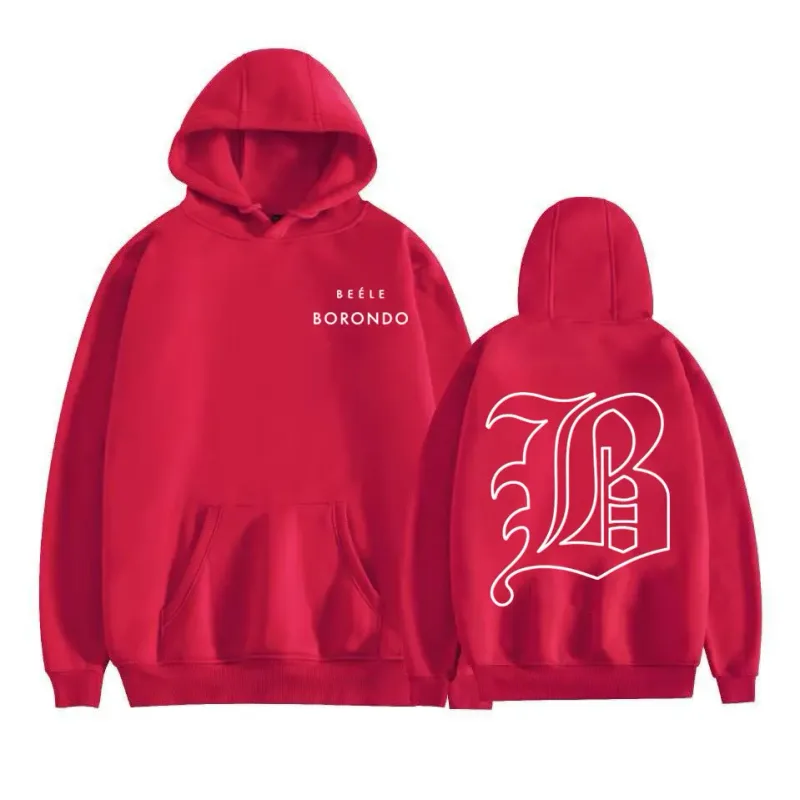 Sudaderas con capucha con logotipo del rapero BEELE Borondo, ropa para hombre, sudaderas Vintage de Hip Hop de gran tamaño, jerséis informales de lana, ropa de calle