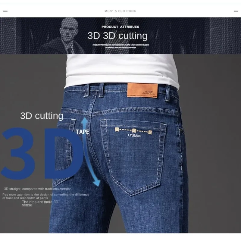 2026 y2K vintage Clothes Men's Straight Pants vetement homme Mens luxury Denim Black Blue Colors Jeans Plus Size 44 46