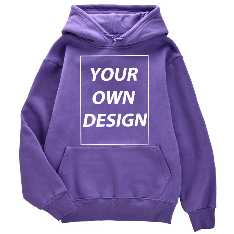 Angepasst DIY Druck Männer Frau Herbst Winter Hoodies Casual Klassische Pullover Einfache Bequeme Streetwear Weiche Warme Sport Kleidung