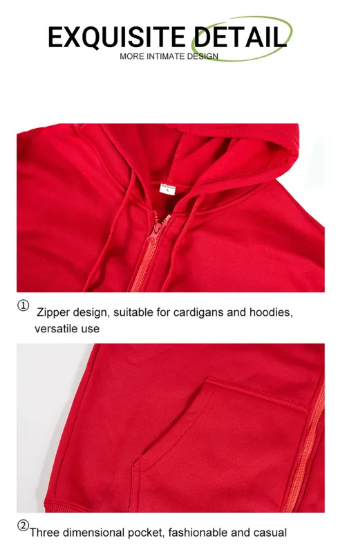 M-3XL Men Personalized Custom DIY Print Casual Fashion Zip-Up Hoodies Loose Youth Coat Basic Campus Sportswear Street Pocket Top