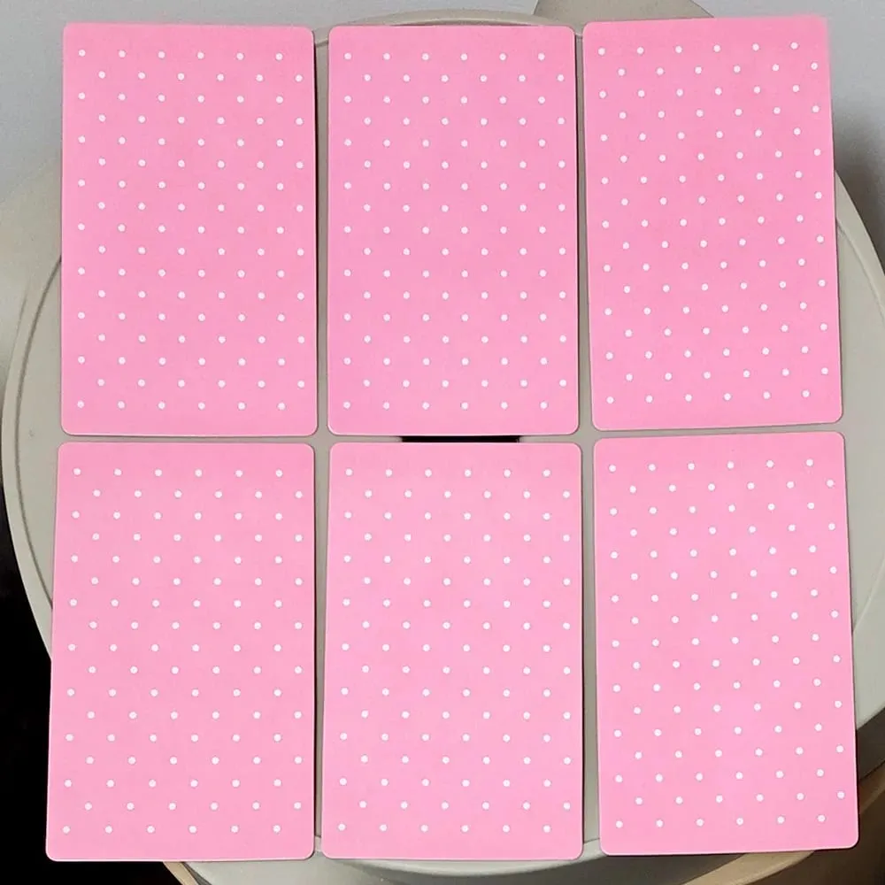 Pink Waite Tarot The Dreamy Pink Collage Tarot Deck 78 Aesthetic Kawaii Tarot Cards with Meanings 12*7cm Double-embossed